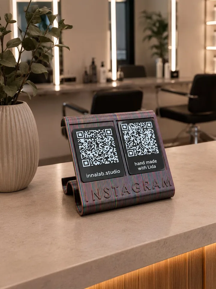 Two-Code QR Stand — photo 1 of 2